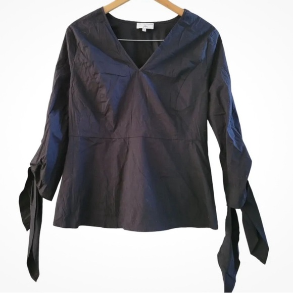 Universal Standard by J. Crew poplin blouse with tie sleeves 5X - Picture 1 of 5
